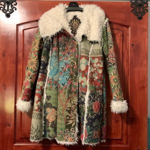 Johnny Was - Behmet Printed Suede Coat